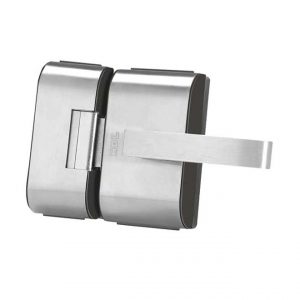 Fechadura Porta de Vidro PV-90 2F Cromada 2 Folhas e Furos HDL
